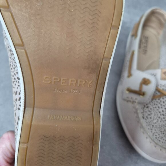 7 Sperry Topsider Authentic Original 2 Eye  Perforated Leather Boat Shoes - Picture 10 of 11